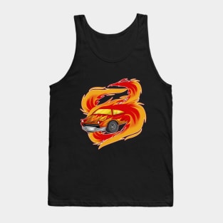 Car on Fire Tank Top